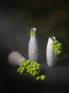 Modern stilleven met druiven door Lydia Jacobs