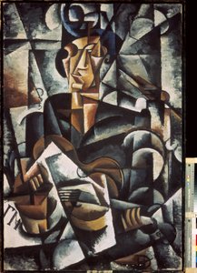 Vrouw met een gitaar door Lyubov Sergeevna Popova