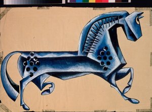 Het blauwe paard. Schets voor het toneelstuk 
