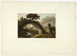 Brug van Varus, plaat achtentwintig uit Ruïnes van Rome door M. Dubourg
