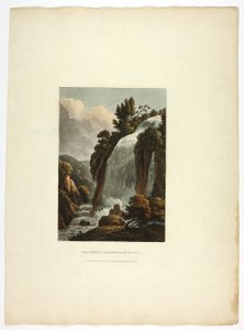 De Grote Cascatella in Tivoli, plaat dertien uit de Ruïnes van Rome