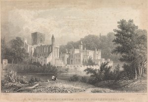 Noordwestelijke aanblik van Brenckburn Priory, Northumberland; pagina 44 (Volume Eén) door M. J. Starling