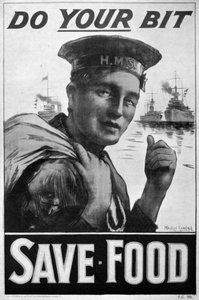 Doe je best - Bespaar voedsel, voedselbesparingsposter, Eerste Wereldoorlog, 1917, ca. 1920