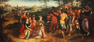 Coriolanus en Volumnia door Maarten de Vos