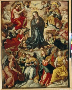 De kroning van de Maagd Maria door Maarten de Vos
