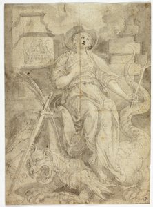 Studie voor Sint Margaretha door Maarten de Vos