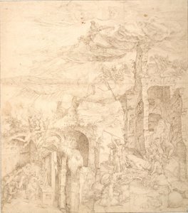 Een allegorie over de kracht van geloof door Maarten van Heemskerck