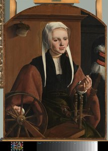 Portret van een Vrouw, mogelijk Anne Codde door Maarten van Heemskerck