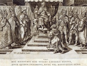 De onderwerping van Filips, Landgraaf van Hessen in 1547, plaat 12 uit 