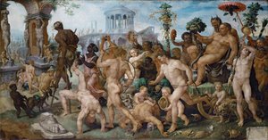 De triomftocht van Bacchus door Maarten van Heemskerck