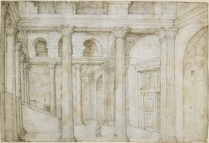 Voorhal van het Pantheon door Maarten van Heemskerck