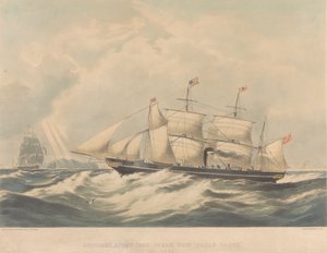 Hulpschroefijzeren stoomschip 