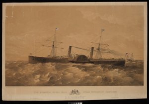 De stoomboot S.S. Adriatic van de Atlantic Royal Mail Steam Navigation Company, ca. 1856 door Macdonald & Co. Maclure