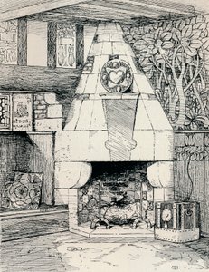 Een hoekhaard, c1895, 1896 door Mackay Hugh Baillie Scott
