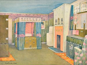 De Decoratie van een Kleine Slaapkamer, c1899 door Mackay Hugh Baillie Scott