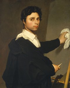 Ingres 1780-1867 als Jonge Man, ca. 1850-60 door Madame Gustave Hequet