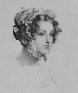 Vrouw met een hoed, 1820s door Mademoiselle Formentin