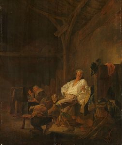 Een officier in ingekwartierde vertrekken