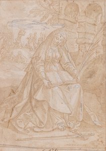 Sint Justine door Maerten Vos de