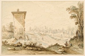 Romeins landschap door Maerten de Cock