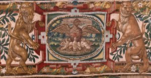 Verhaal van Gideon. De Israëlieten geven hun deel van de buit aan Gideon door Maerten van Heemskerck