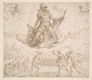Mars, het Cholerische Temperament door Maerten van Heemskerck
