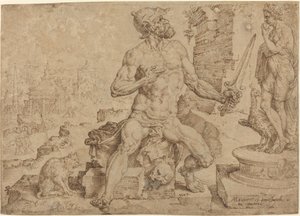 Simeon de Patriarch door Maerten van Heemskerck