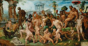 De triomf van Bacchus, 1536-7 door Maerten van Heemskerck