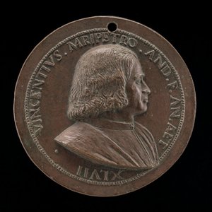 Vincenzo Malipiero, Venetiaanse patriciër, broer van Francesco [voorzijde] door Maffeo Olivieri