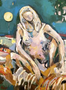 Ontspannen blond figuur
