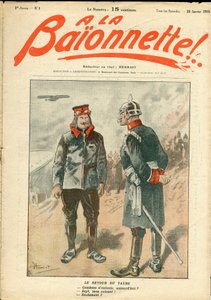Omslag van La Baionnette, satirisch in kleuren