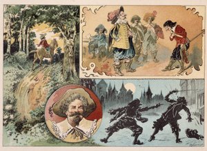 Cyrano de Bergerac, illustratie van de roman door Cyrano de Bergerac: 