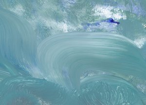 Blauwe vloeibare golven