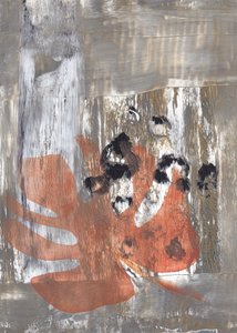 Handafdruk met aardse textuur