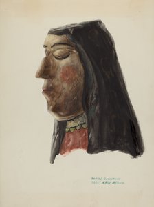 Hoofd van Guadalupe, ca. 1938 door Majel G. Claflin