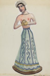 Santa Een van Acht Maagden Vooraanzicht door Majel G. Claflin