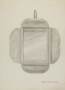 Blikken spiegelomlijsting, ca. 1937 door Majel G. Claflin