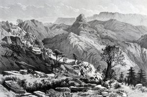Op mars nabij Dongolo, gegraveerd door James Ferguson, 1868 door Major A.G.F. Hogg