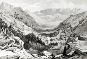 Uitzicht tussen Senafe en Rahaguddy, gegraveerd door James Ferguson door Major A.G.F. Hogg