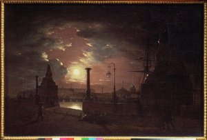Herfstnacht in Sint-Petersburg.