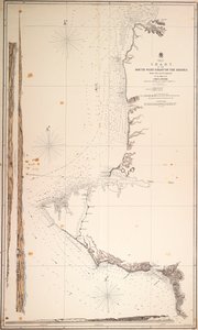 Zwarte Zee, kaart van de zuidwestkust van de Krim van Kaap Aia tot Alma Bay. Door de officieren van H.M.S.V. Spitfire.