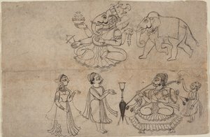 Portret van Manya Sahib Man Rup Sagarji, laat 18e eeuw