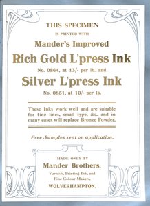 Mander Brothers Advertentie, 1919 door Mander Brothers