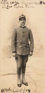 Ansichtkaart met korporaal van het 50e Regiment. Infanterie, student officier aanvulling door Mangini Mangini