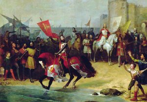 De herovering van Cadiz in 1262 door Alfonso de Wijze door Manuel Cabral y Aguado Bejarano