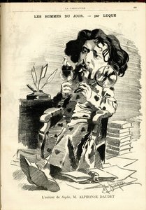 Illustratie van Manuel Luque voor de Omslag van De Caricature (1880) door Manuel Luque