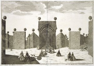 De topiary-tuinen, uit Delights of the Villa Castellazzo, door Domenico Felice Leonardi, gepubliceerd 1743