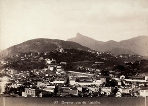 Uitzicht op Santa Teresa in Brazilië, ca. 1880-90