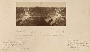 Laatste waterval in de Paulo Affonso serie rechts op enige afstand onder de hoofdwatervallen door Marc Ferrez