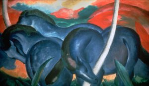 Blauwe Paarden, 1911 door Franz Marc